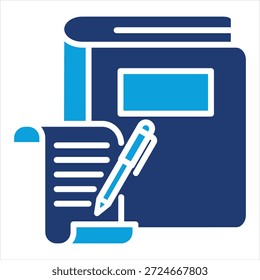Notepad Flat Blue Icon Collection