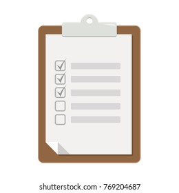notepad flat design isolated on white background