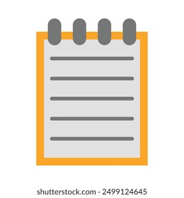 Notepad Flat Icon Design For Personal nad Commercial Use