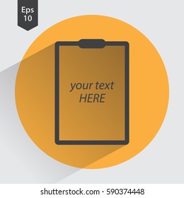 Notepad Flat Icon. Simple Sign Of Notes. Vector Illustrated Symbol
