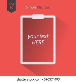 Notepad Flat Icon. Simple Sign Of Notes. Vector Illustrated Symbol