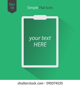 Notepad Flat Icon. Simple Sign Of Notes. Vector Illustrated Symbol
