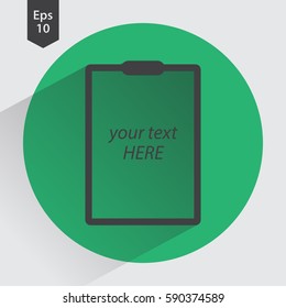 Notepad Flat Icon. Simple Sign Of Notes. Vector Illustrated Symbol