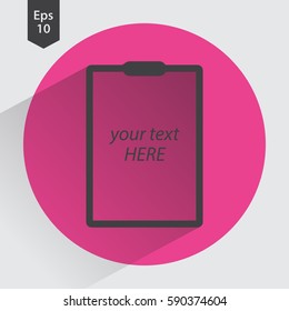 Notepad Flat Icon. Simple Sign Of Notes. Vector Illustrated Symbol