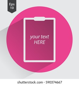 Notepad Flat Icon. Simple Sign Of Notes. Vector Illustrated Symbol