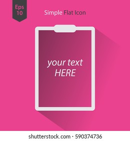 Notepad Flat Icon. Simple Sign Of Notes. Vector Illustrated Symbol