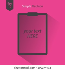 Notepad Flat Icon. Simple Sign Of Notes. Vector Illustrated Symbol