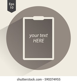 Notepad Flat Icon. Simple Sign Of Notes. Vector Illustrated Symbol