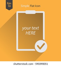 Notepad Flat Icon. Simple Sign Of Notes. Have Something Done Symbol. Vector Illustration