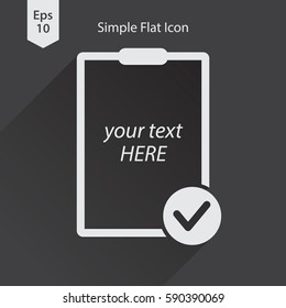 Notepad Flat Icon. Simple Sign Of Notes. Have Something Done Symbol. Vector Illustration
