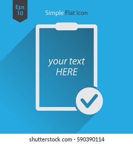 Notepad Flat Icon. Simple Sign Of Notes. Have Something Done Symbol. Vector Illustration