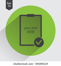 Notepad Flat Icon. Simple Sign Of Notes. Have Something Done Symbol. Vector Illustration