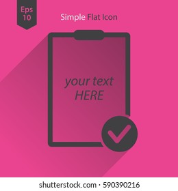 Notepad Flat Icon. Simple Sign Of Notes. Have Something Done Symbol. Vector Illustration