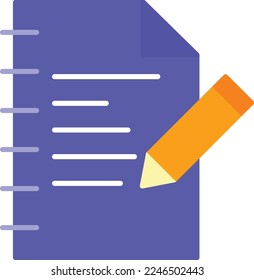 Notepad Flat Vector Icon Design