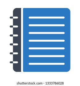 notepad glyph double color icon 