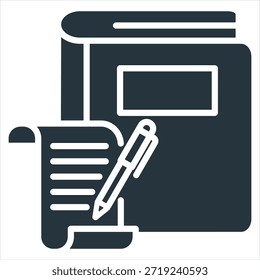 Notepad Glyph Icon Style Collection