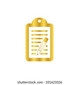 notepad - gold vector icon