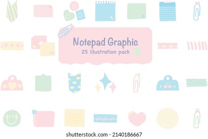 Notepad Graphic Illustration Elements Pack