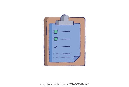 Notepad hand drawn vector illustration