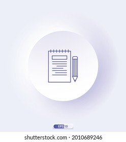 Notepad icon. Business and finance icons. Icons for business, management, finance, strategy, marketing. flat design with elements for mobile concepts and web apps. 