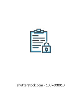 Notepad icon design. Interaction icon line vector illustration design