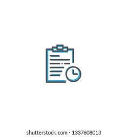 Notepad icon design. Interaction icon line vector illustration design