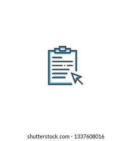Notepad icon design. Interaction icon line vector illustration design