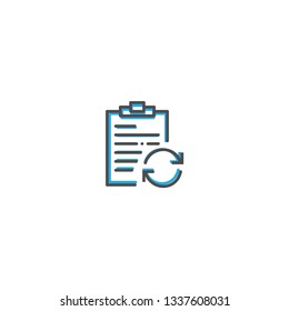 Notepad icon design. Interaction icon line vector illustration design