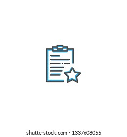 Notepad icon design. Interaction icon line vector illustration design