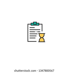 Notepad icon design. Interaction icon vector illustration