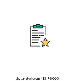 Notepad icon design. Interaction icon vector illustration