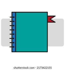 Notepad icon. Design template page. Vector illustration. stock image. 