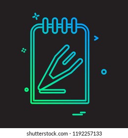 Notepad icon design vector 