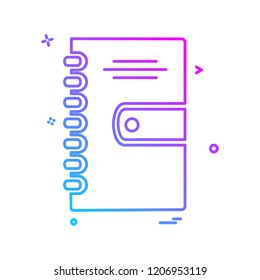 Notepad icon design vector