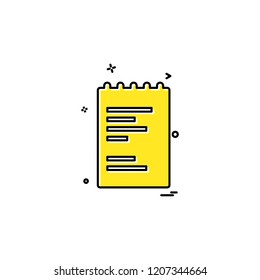 Notepad icon design vector 