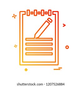 Notepad icon design vector 