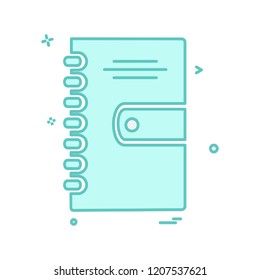 Notepad icon design vector