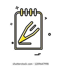 Notepad icon design vector 