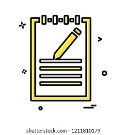 Notepad icon design vector 