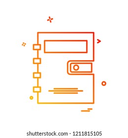 Notepad icon design vector