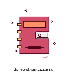 Notepad icon design vector