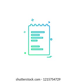 Notepad icon design vector 