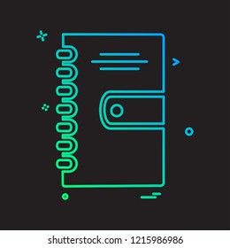 Notepad icon design vector