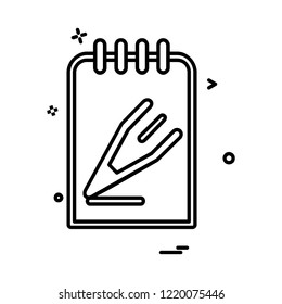 Notepad icon design vector 