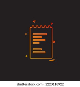Notepad icon design vector 