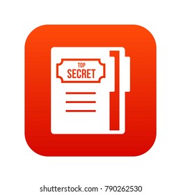 Notepad icon digital red for any design isolated on white vector illustration
