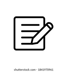 Notepad icon, Document flat icon. Write icon vector. Concept.