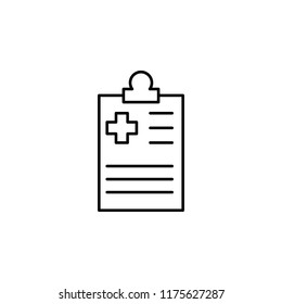 notepad icon. Element of medicine icon for mobile concept and web apps. Thin line notepad icon can be used for web and mobile on white background