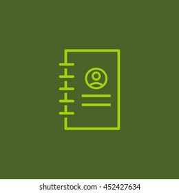  Notepad icon Flat. 