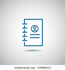  Notepad icon Flat. 
